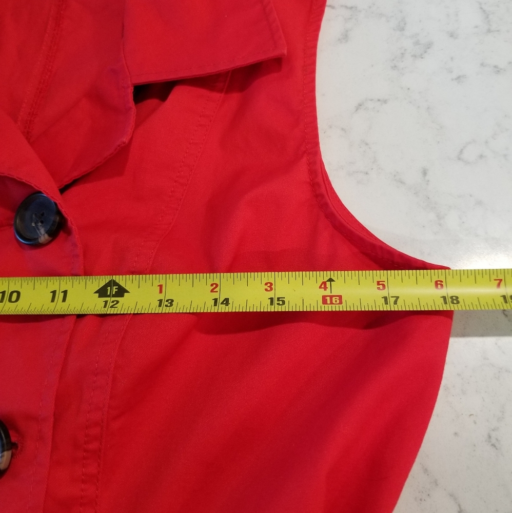 👗CABI RED SLEVELESS DRESSCOAT. - Picture 5 of 16